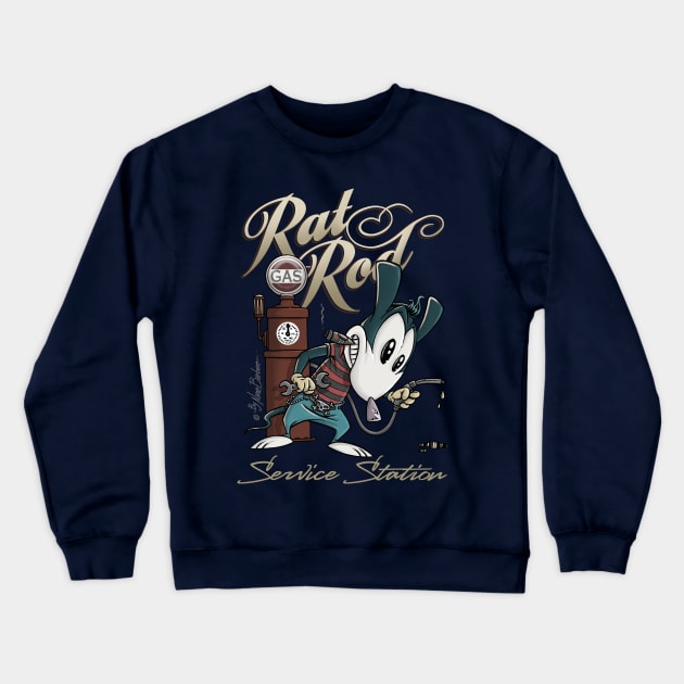 Rat Rod gas Crewneck Sweatshirt by nanobarbero
